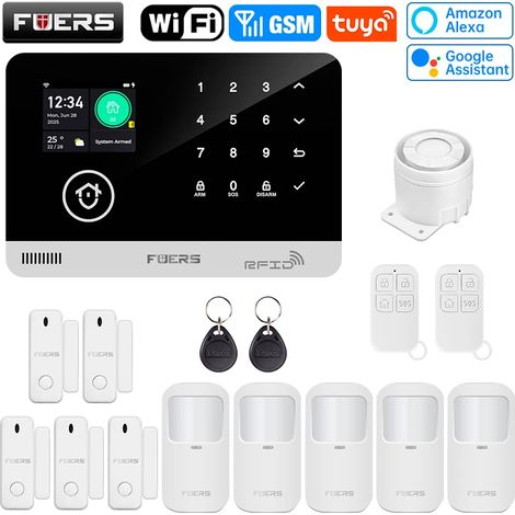 (Pack 11) Système d'alarme intelligent Wi-Fi GSM pour la sécurité de votre domicile  système d'alarme antivol sans fil 433 MHz (1/5)