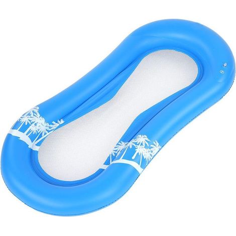 Lits Gonflables Extérieurs Piscine, Matelas de Piscine Flottant avec Support Dos et Accoudoirs, Couleur Bleue - (1/2)