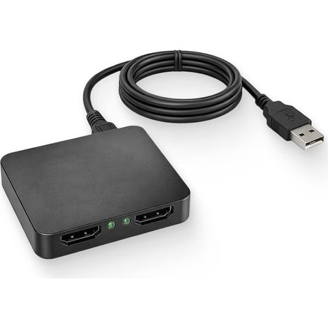 Répartiteur HDMI 1 entrée 2 Sorties 4K, Splitter HDMI, Interrupteur Double, multiprise HDMI pour TV, Affichage simultané pour Consoles, lecteurs Blu-Ray, Ordinateurs et projecteurs (1/5)