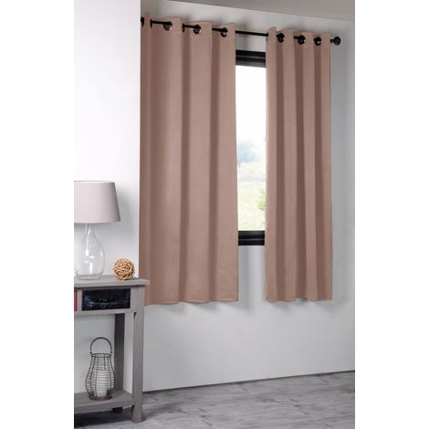 Rideau occultant uni 210gr/m2 Rose Clair 135x250 cm