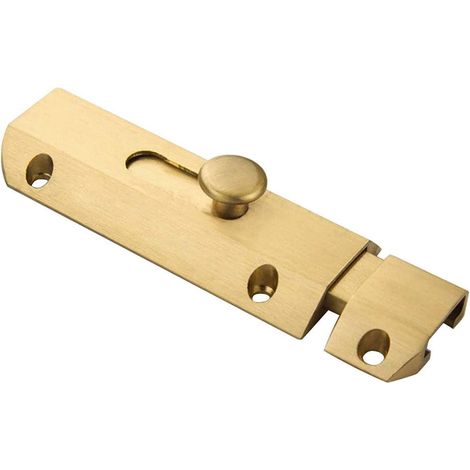1 pestillo deslizante de latón puro grueso para puerta, resistente, de seguridad, dorado
