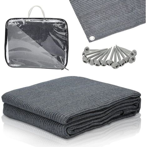 Tapis d'auvent de qualité supérieure, Tapis de Tente, Tapis de Camping en polyéthylène Haute densité, Tapis pour Tente avec 12 Trous, 13 piquets et Sac de (1/5)