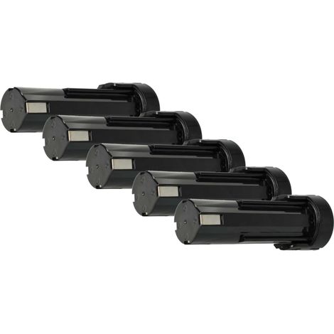 vhbw 5x Akku kompatibel mit Panasonic EY6220D, EY903, EY9021B, EY9021, EY6220DR, EZ502, EZ1320 Werkzeug (3300 mAh, NiMH, 2,4 V)