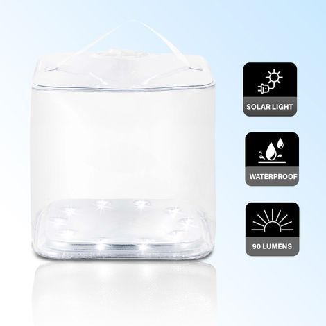 Lanterne solaire gonflable et étanche pour jardin extérieur 10 LED 90 lumens