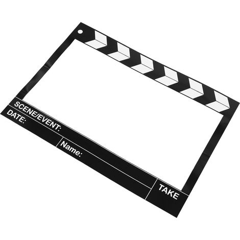 Clap de cinéma Accessoires pour photomaton Cadre Photo Vintage Portable et léger 28.35X20.16In pour soirée cinéma et Selfie Props (1/5)