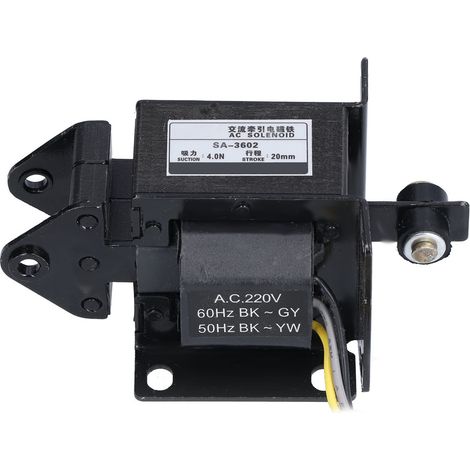 Électroaimant de traction poussée/traction AC 220V SA-3602 pour bricolage, électro-aimant industriel à solénoïde, aimant électrique AC (1/5)