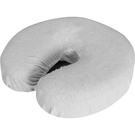 Lot de 2 housses de protège têtiere pour table de massage - Flanelle - Blanc - Vivezen
