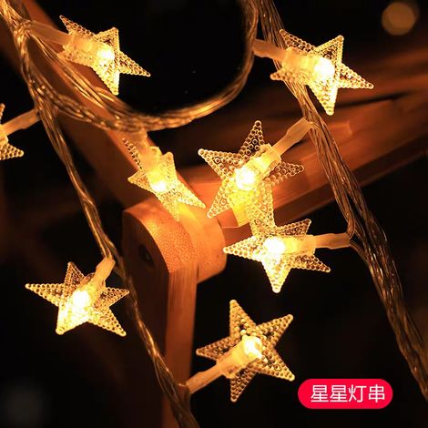 Guirlande lumineuse LED étoiles solaire, lampe d'ambiance extérieure camping décoration fête IP44 A48 (1/5)