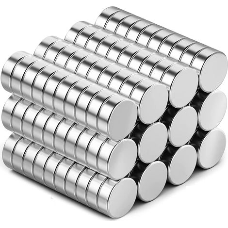 KLVGTIFS PU - Lot de 40 aimants néodyme pour tableau blanc, puissants, pour le bureau et la maison, 6 x 3 mm. Idéal pour la pêche, la salle de classe et autres usages. Couleur argent.
