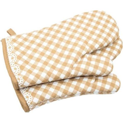 Mitaines de four en coton, gants résistants à la chaleur pour cuisson en toute sécurité (1/4)