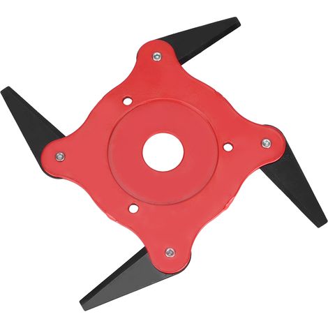 Cabezal de corte de acero al manganeso de 4 dientes para cortacésped, ideal para jardinería y agricultura. (1/5)