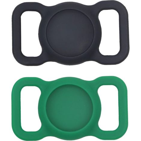 Couverture pour collier-traceur pour animaux domestiques, compatible avec AirTag, anti-rayures, silicone souple, suivi GPS pour chiens et chats, 2 pièces (1/5)
