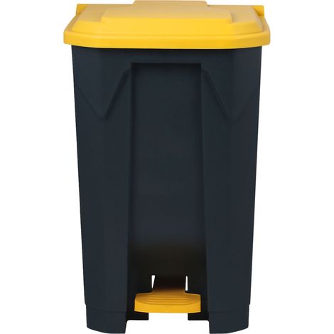 Mülleimer Olaf Für Haushalt, Büro & Gewerbe Gelb 80 Liter (49,3 x 43 x 71 cm)