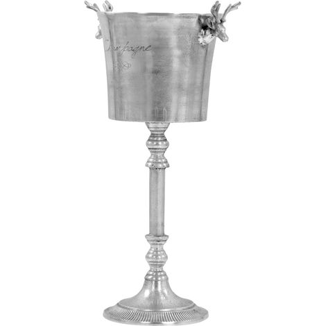 Seau à champagne Aluminium solide 39x29x71 cm Argenté