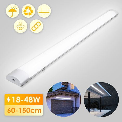 Wolketon LED Feuchtraumleuchte Feuchtraumlampe Neutralweiß 120 cm Werkstatt IP65