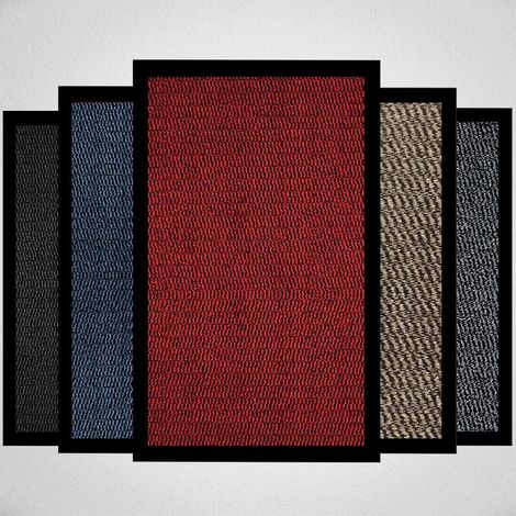 Paillasson Anti-saleté pour intérieur et extérieur, Noir, Gris, Lavable, Robuste, antidérapant, Tapis d'entrée de Cuisine, Tapis de Porte d'intérieur Super Absorbant (Rouge, 40 x 60 cm) (1/5)