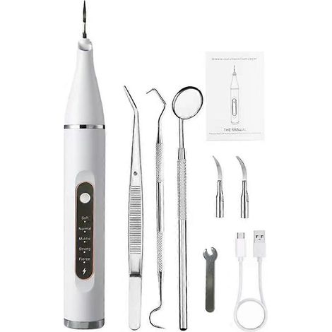 Brosse à dents ultrasonique, brosse à dents électrique portable, nettoyage et rinçage des dents, élimination des taches jaunes et noires. (1/5)