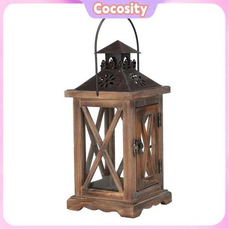 Cocosity Lanterne décorative à bougie Lanterne décorative Vintage suspendue, bougeoir en métal pour Patio, porche, luminaire pack (1/5)