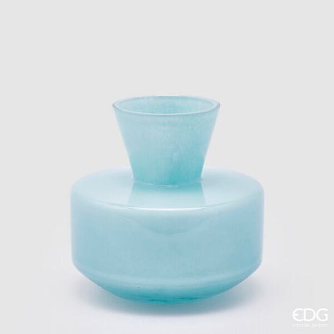 EDG Enzo De Gasperi Vaso Rotondo con Collo H 20 Cm D 21 Cm Waterproof Aqua