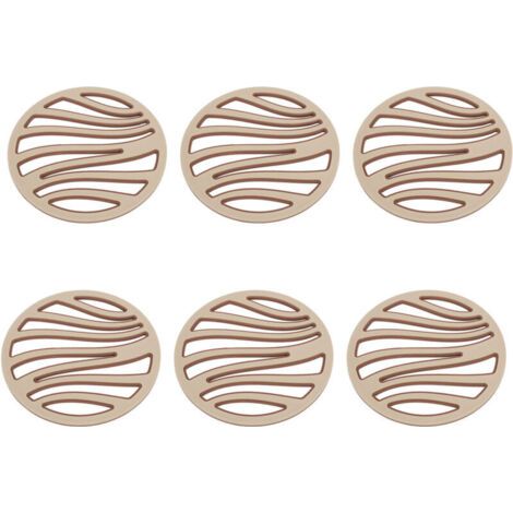 QORVA
-Lot de 6 dessous de plat élégants, isolés, résistants à la chaleur, en silicone PP, antidérapants, anti-brûlures, pour la maison, le café, le restaurant,DUBUNS (1/4)
