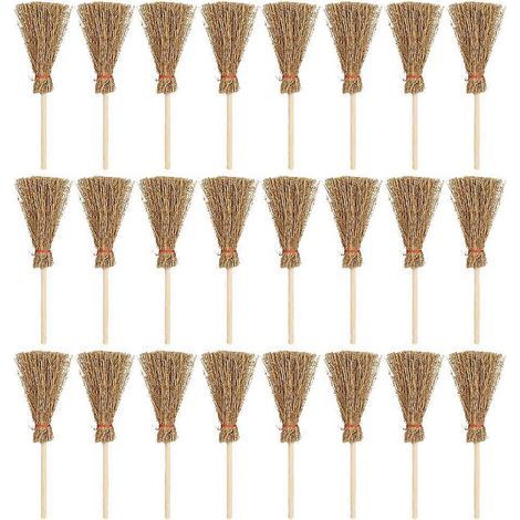 50 Puppenhausbesen, Mini-Landschaftsbesen, Mini-Halloween-Dekorationsbesen – 9,50 x 4,00 x 2,00 cm (1/4)