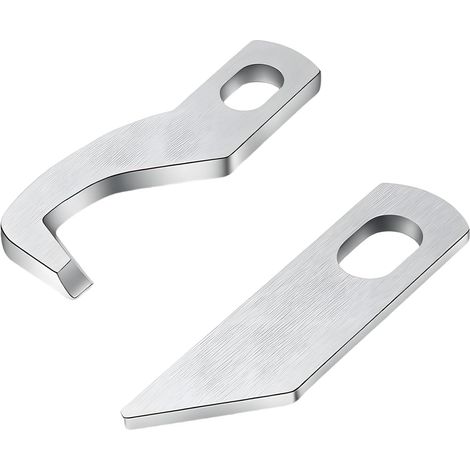2 Couteau surjeteuse, Acier trempé, Lame supérieure et inférieure, Compatible Singer S14-78, Pfaff 1450 OL