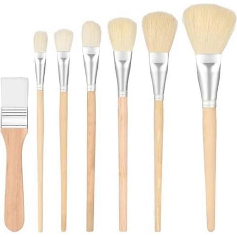 Fransenpinsel für Acrylmalerei, Set mit 7 Pinseln in verschiedenen Größen (1/5)