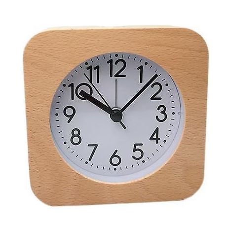 jaune  Rveil Bois Reveil Analogique De Voyage Lumineux Silencieux Sans Tic-tac Avec Fonction Snooze, Horloge  Aiguilles Alarme Sonore Croissantebo (1/5)