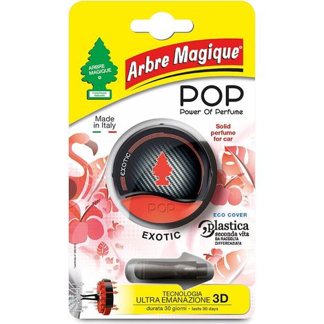 Ambientador de coche, modelo pop, aroma exotic