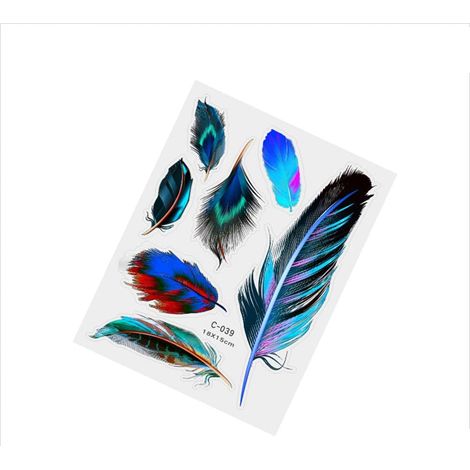 3D Feather totem personnalisé carrosserie fenêtre scratch autocollant style décoratif autocollant set (style 4) (1/5)