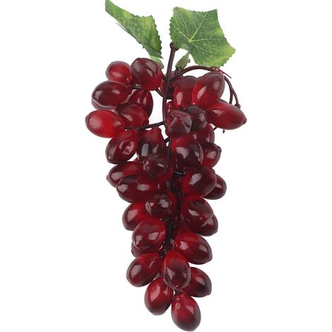 Raisins artificiels en plastique, fruits factices décoratifs 17 cm pour mariage et maison (1/5)
