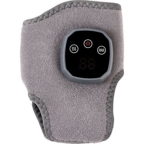 Intelligentes Knöchelmassagegerät, elektrische Heizfunktion für Wärme, Vibrationsmassage, 3 Massageeinstellungen und 4 Heizstufen, grau.