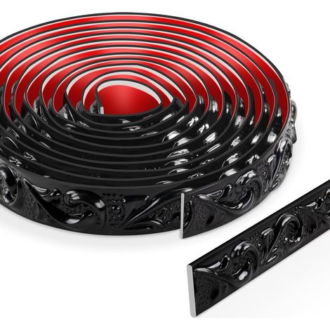 6 Mètres Modanatura per Pareti Stacca e Incolla, Modanatura 3D per Soffitto, Modanatura Decorativa per Cornici di Specchi, Telai di Porte, Soffitti, Decorazioni per La Casa(Noir) (1/5)