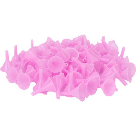100 pièces mini entonnoir de séparation en plastique rose pour parfums, toniques et cosmétiques (1/5)