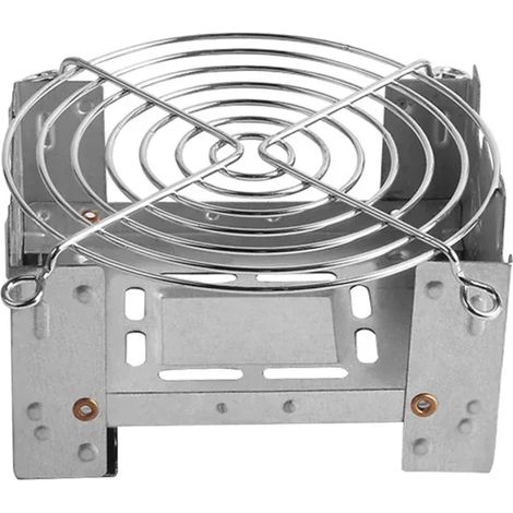 Réchaud à bois de camping pliable en cire avec support en fil d'acier inoxydable, équipement de pique-nique, réchaud à cire pour barbecue, réchaud de cuisson portable (1/5)