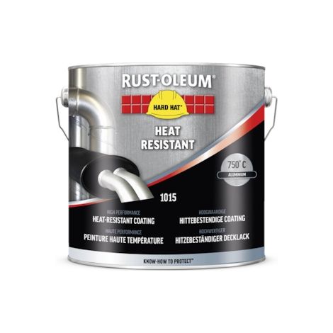 Peinture HARD HAT haute température 750°C - aluminium - 2.5 L - RUST-OLEUM
