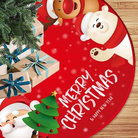 1 Jupe de sapin de Noël, décoration festive, accessoire pour arbre, intérieur (1/4)
