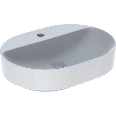 Lavabo VariForm elliptique 600x450mm avec trou pour robinet sans trop plein blanc KT