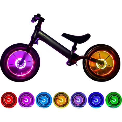 Luz LED para rueda de bicicleta, encendido/apagado automático, recargable por USB, resistente al agua IP55 (color)