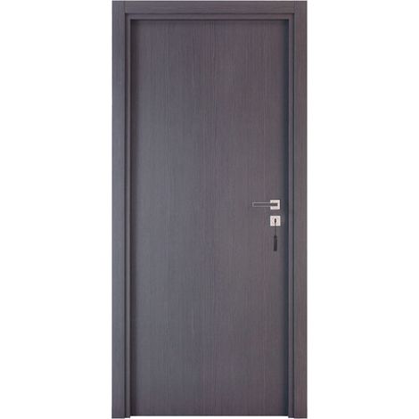 Bloc-porte pose fin de chantier collection PREMIUM Miro, H.204 x l.63 cm, aspect chêne cendré, réversible