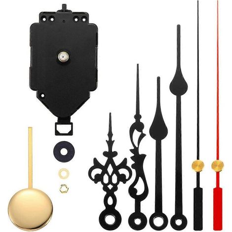 Kit de mécanisme à pendule pour horloge murale à quartz à monter soi-même (pièces incluses) (1/5)