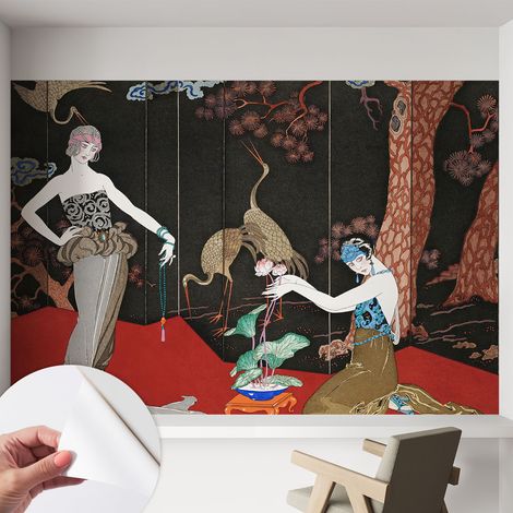 Carta da parati adesiva - lavabile - decorazione murale - per cucina - pellicola decorativa Scena elegante 152x104 cm (1/5)