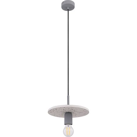 Hängeleuchte grau Pendelleuchte einflammig Spot hängend, Terrazzo Stein Optik, 1x E27, DxH 23x120 cm, Küche Esstisch