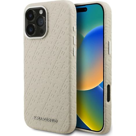 Custodia MagSafe Karl Lagerfeld FW per iPhone 16 Pro Max, beige. (1/5)