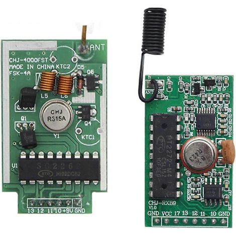 Module émetteur-récepteur sans fil 2262 2272 avec carte réceptrice superhétérodyne L4 et liaison longue distance (1/5)