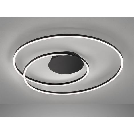 LED Deckenleuchte HOLY Schwarz, dimmbar & Tageslicht, Ø 68cm (1/5)