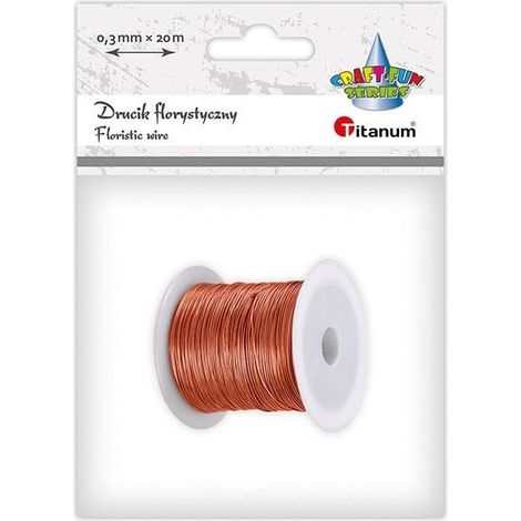 Alambre floral de cobre de 0,3 mm y 20 m.