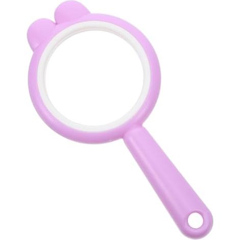 Loupe en plastique pour l'exploration et la lecture en plein air - Mini outil portable d'étude de la nature en violet vif pour les activités de classe scientifiques et l'apprentissage (1/5)