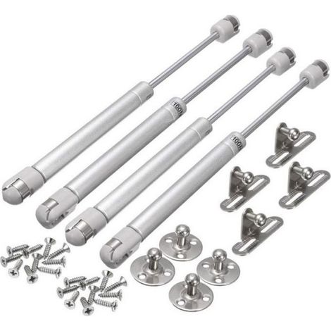 Vérin À Gaz - 100 N - Pour Portes De Meuble - Longueur 26,5 Cm - 4 Pièces (1/4)