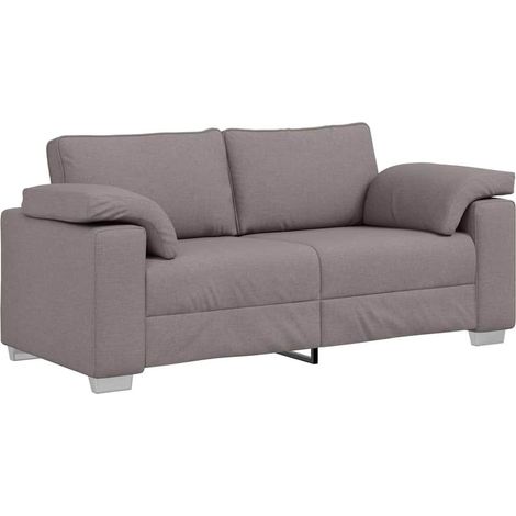 Canapé Sofa deux places Taupe 180 cm tissu (1/5)